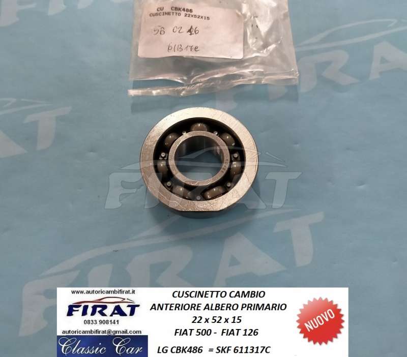 CUSCINETTO CAMBIO FIAT 500 - 126 (CBK486)